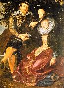 Peter Paul Rubens Rubens with His First Wife, Isabella Brandt, in the Honeysuckle Bower oil painting reproduction